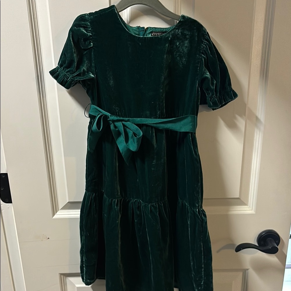 J.Crew green velvet holiday dress size 7